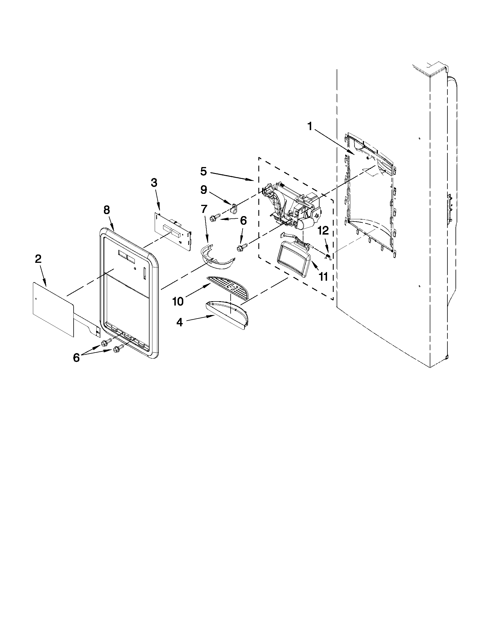 DISPENSER FRONT PARTS