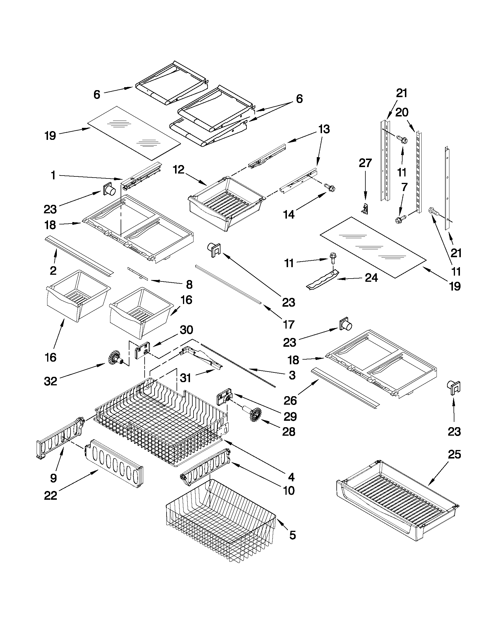 Shelf parts