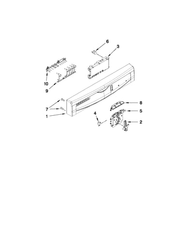 Control panel and latch parts