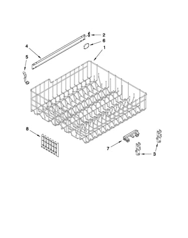 Upper rack and track parts
