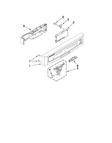 Control panel and latch parts