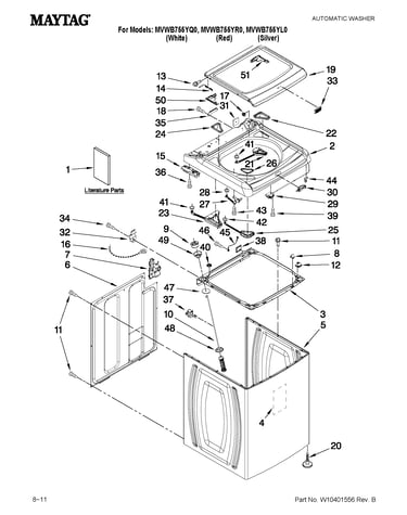 Top and cabinet parts