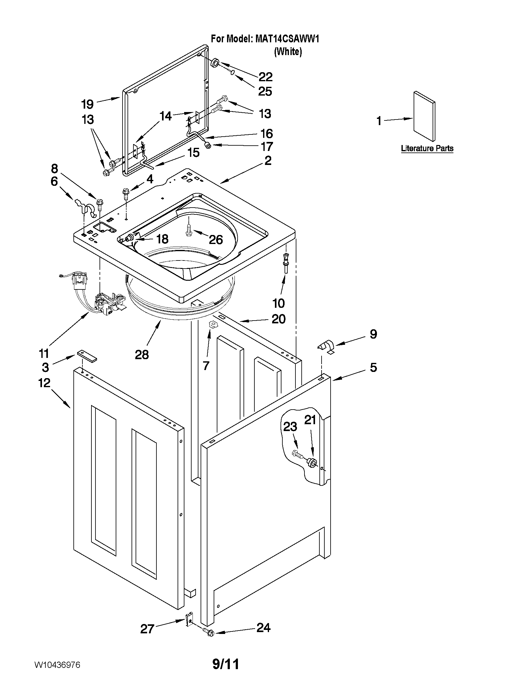 Top and cabinet parts