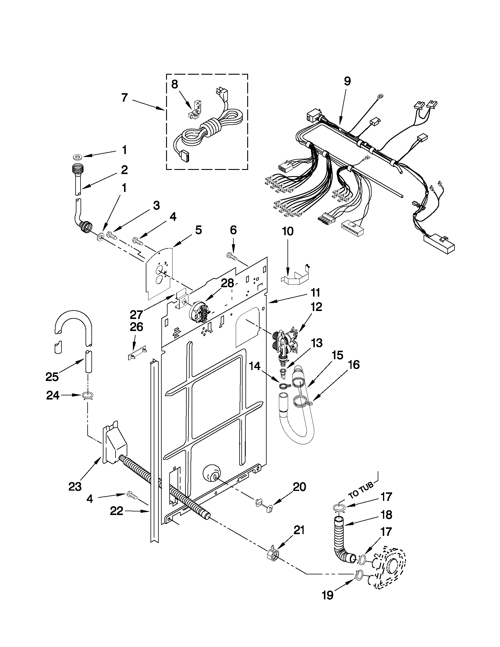 Rear panel parts
