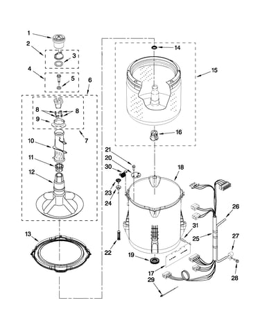 Basket and tub parts
