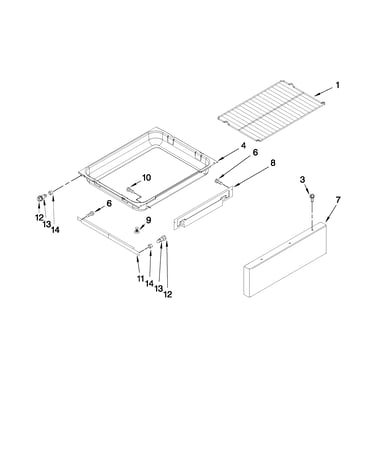 Drawer and rack parts
