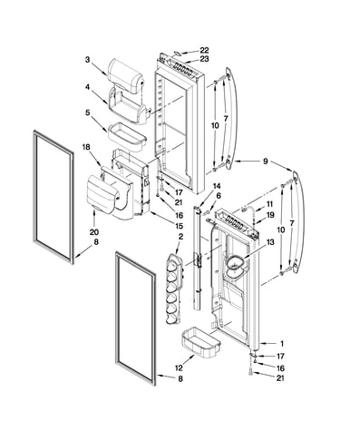 Refrigerator door parts