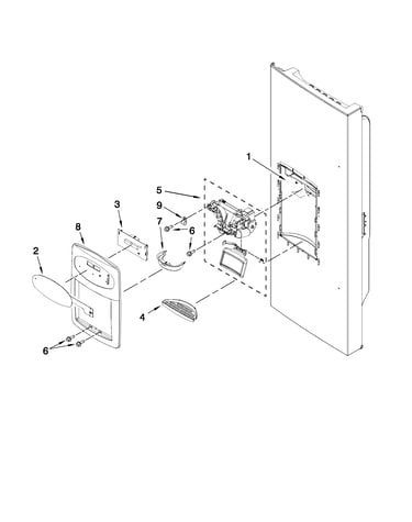 Dispenser front parts
