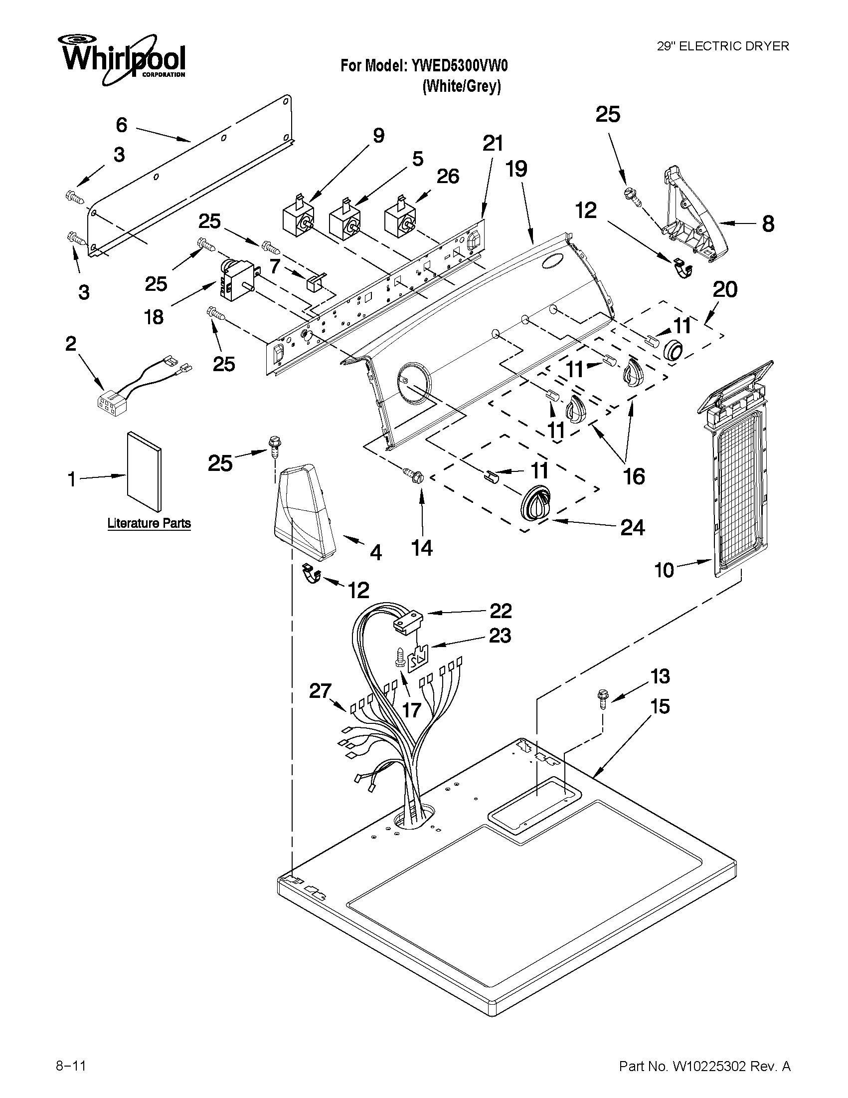 Top and console parts