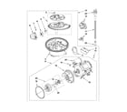 KitchenAid KUDS40CVWH1 pump and motor parts diagram