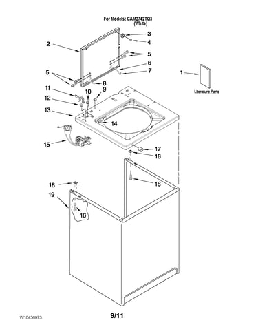 Top and cabinet parts