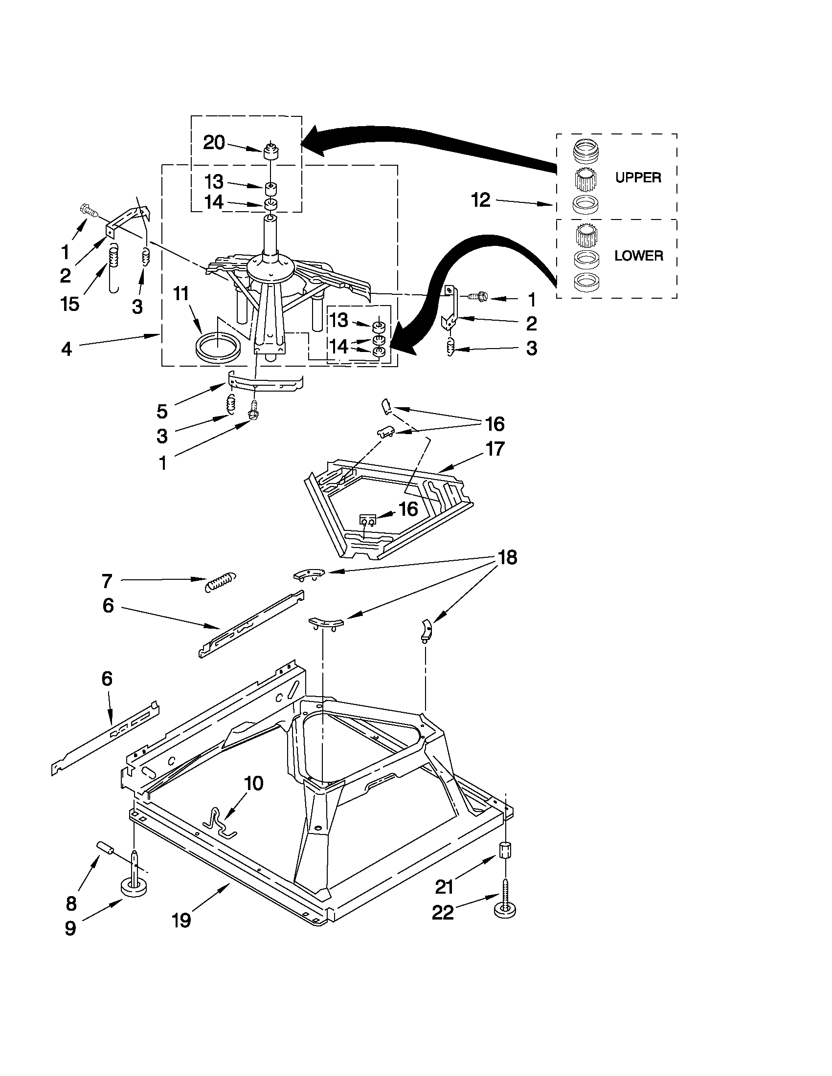 Machine base parts