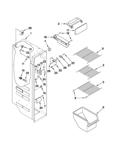 Freezer liner parts