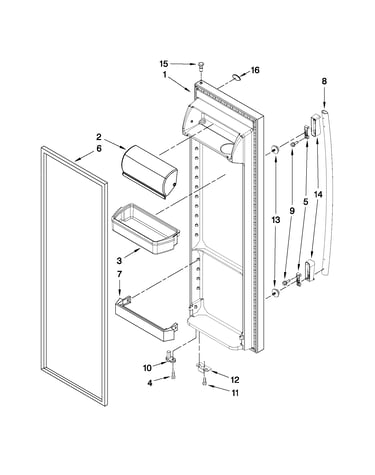 Refrigerator door parts