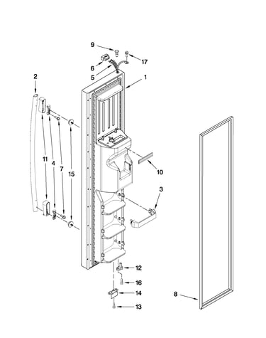 Freezer door parts