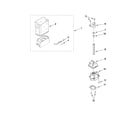 Whirlpool ED5LHAXWS01 motor and ice container parts diagram