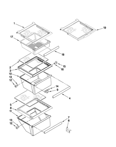 Refrigerator shelf parts