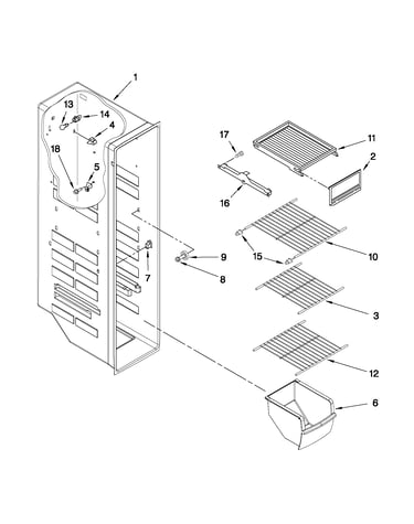 Freezer liner parts