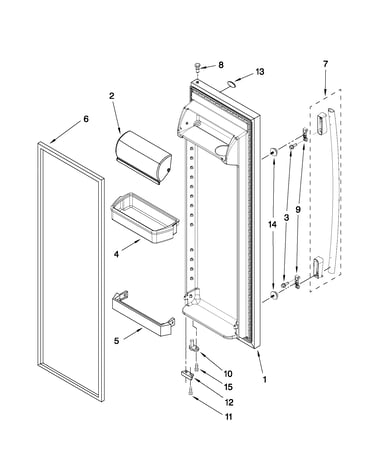 Refrigerator door parts