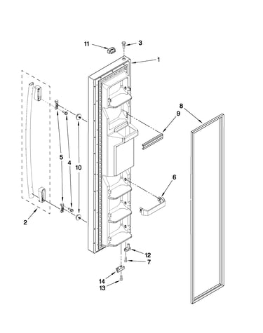 Freezer door parts