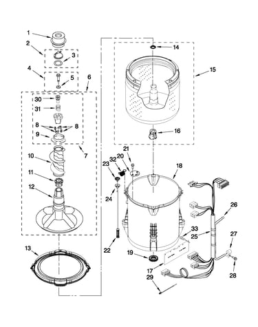Basket and tub parts