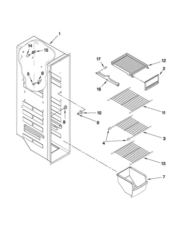 Freezer liner parts