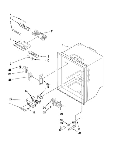 Refrigerator liner parts
