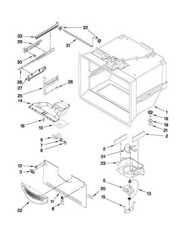 Freezer liner parts