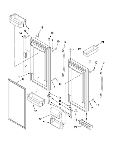 Refrigerator door parts