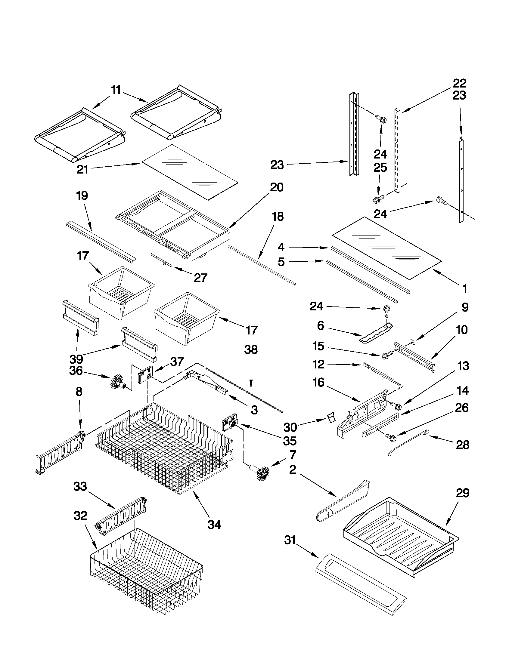 Shelf parts