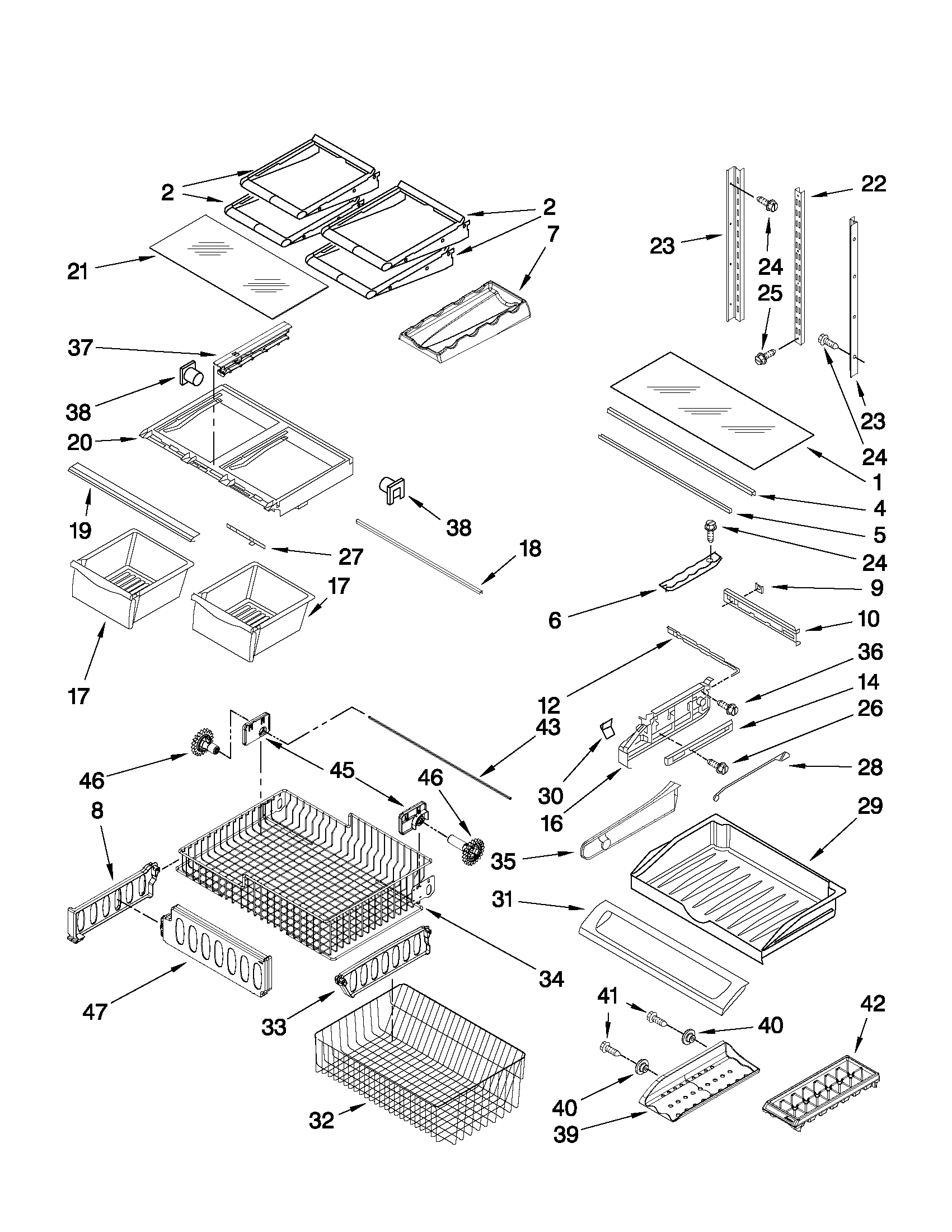 Shelf parts