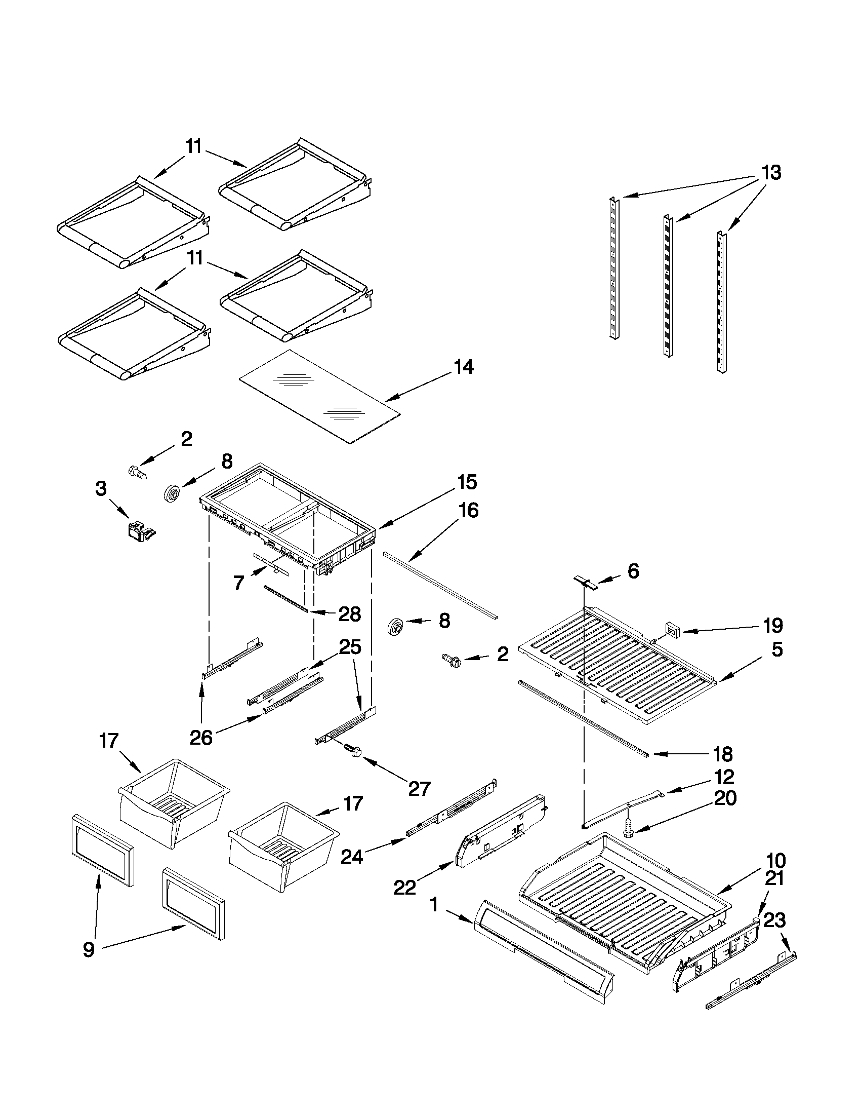 Shelf parts