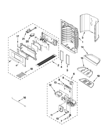 Dispenser front parts