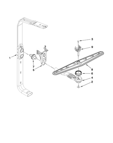 Upper wash and rinse parts