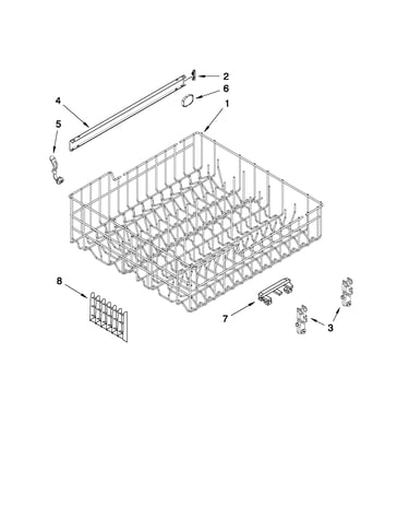 Upper rack and track parts