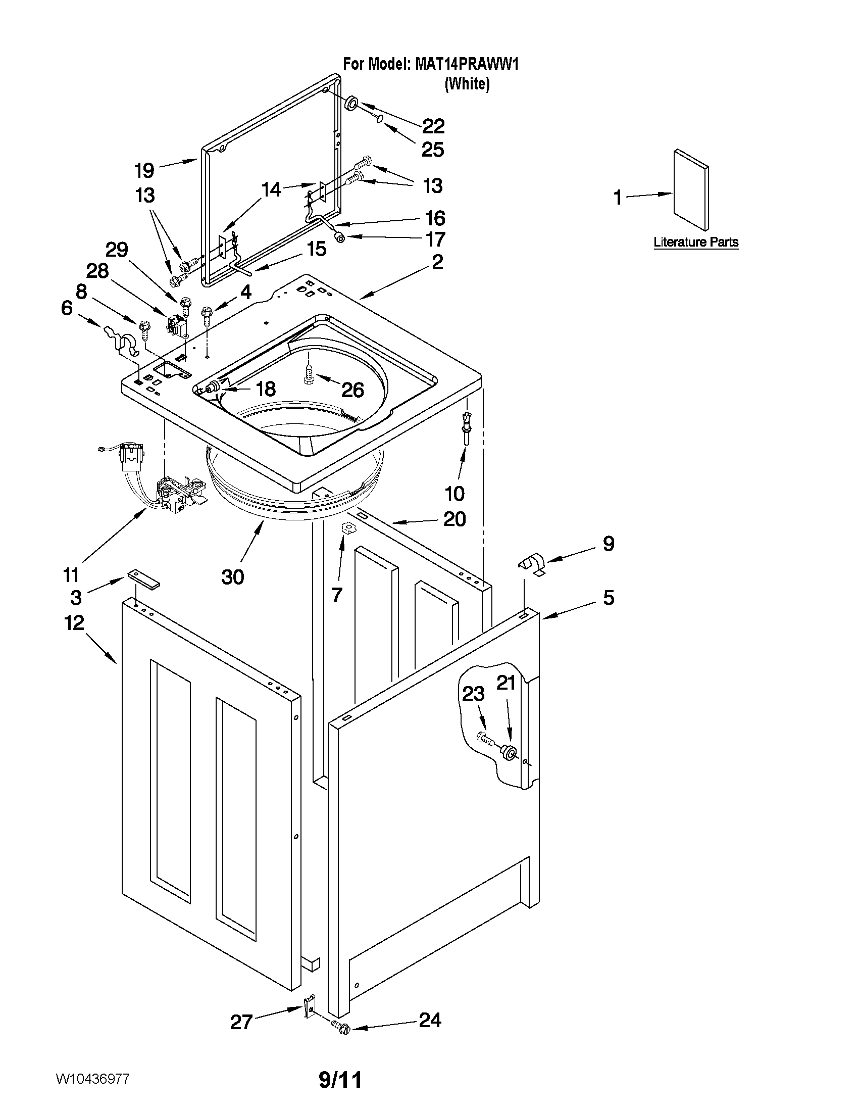 Top and cabinet parts