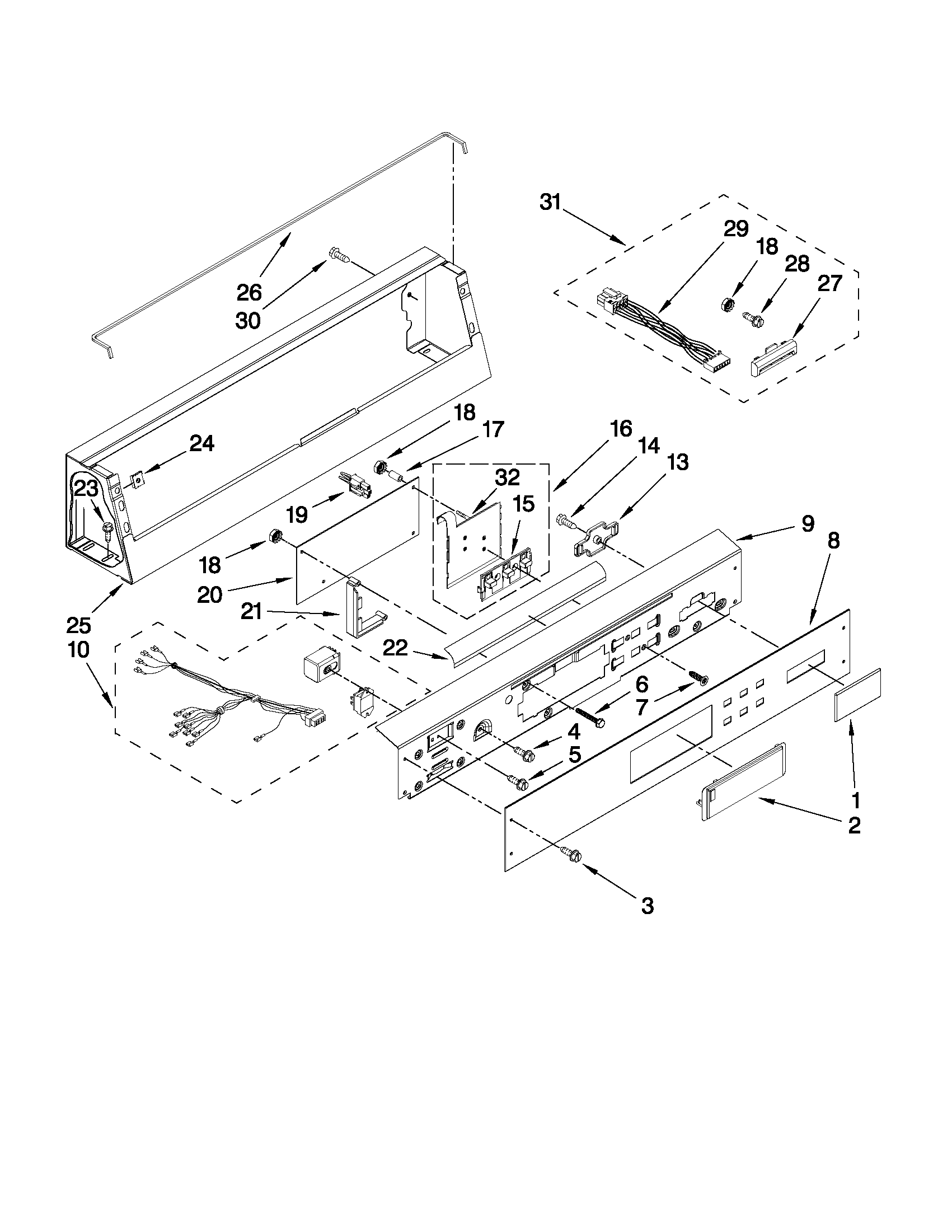 Control panel parts