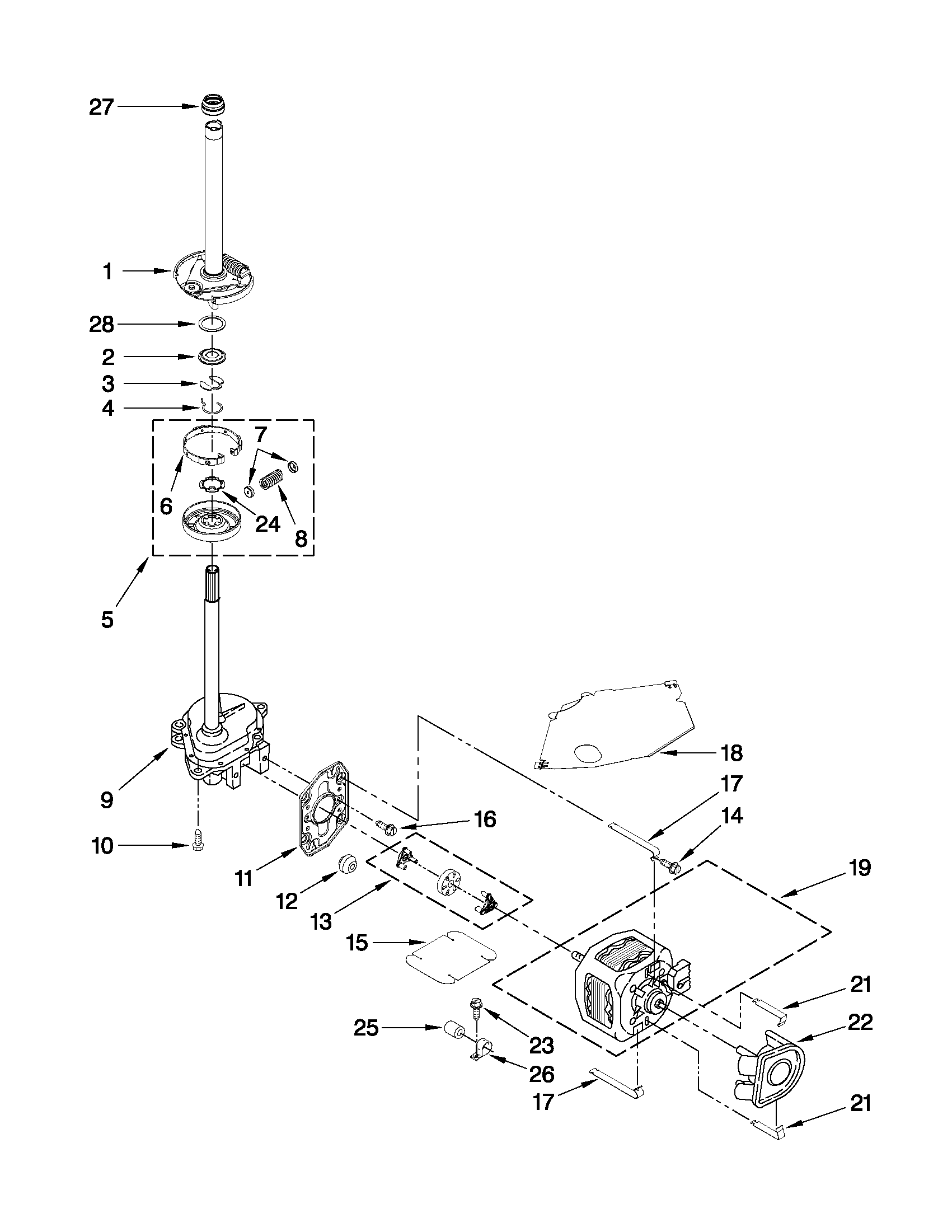 BRAKE, CLUTCH, GEARCASE, MOTOR AND PUMP PARTS