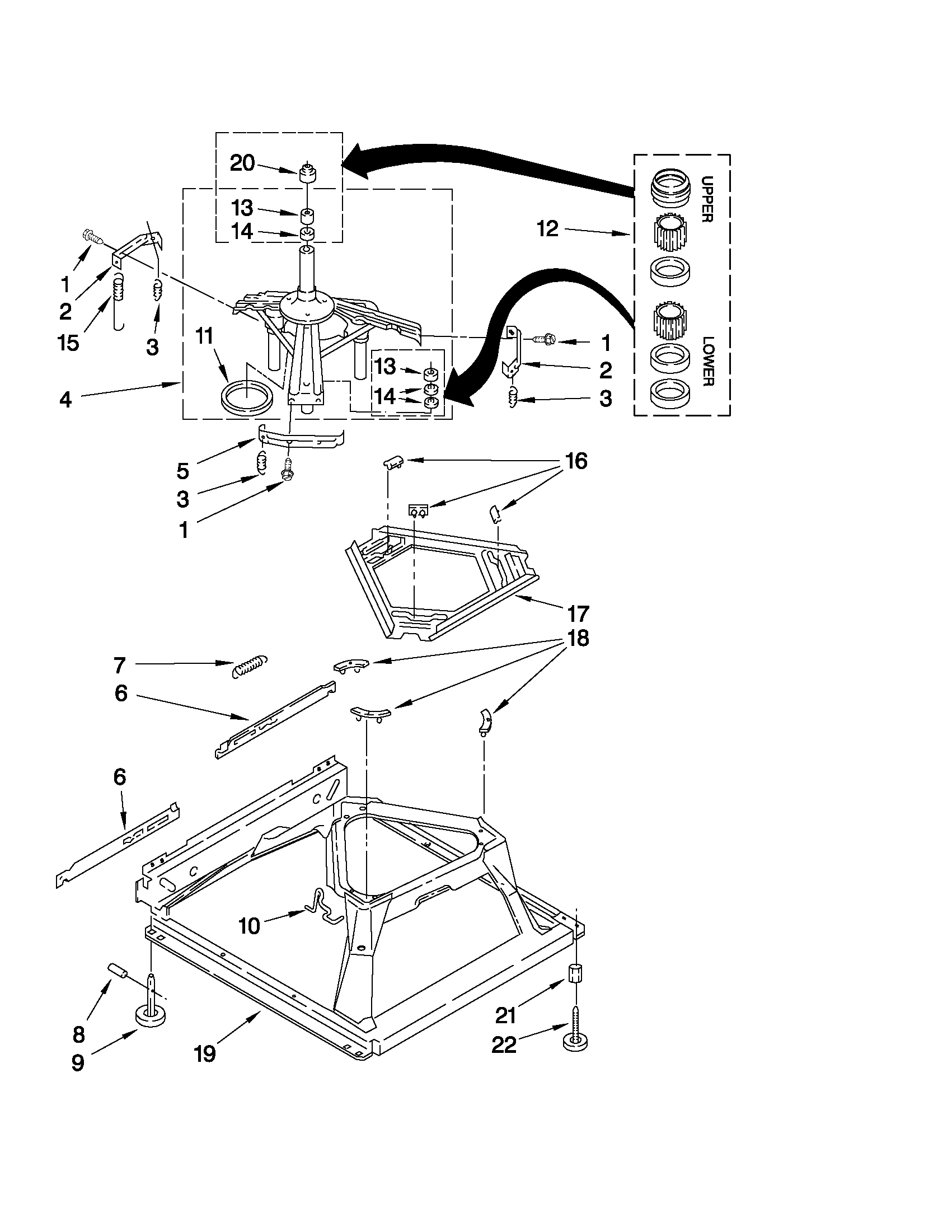 Machine base parts
