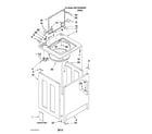 Maytag MAT14PDAWW1 top and cabinet parts diagram