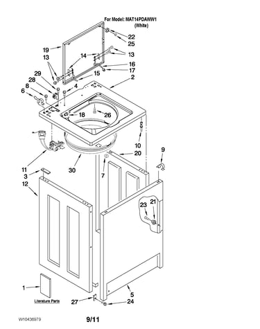 Top and cabinet parts