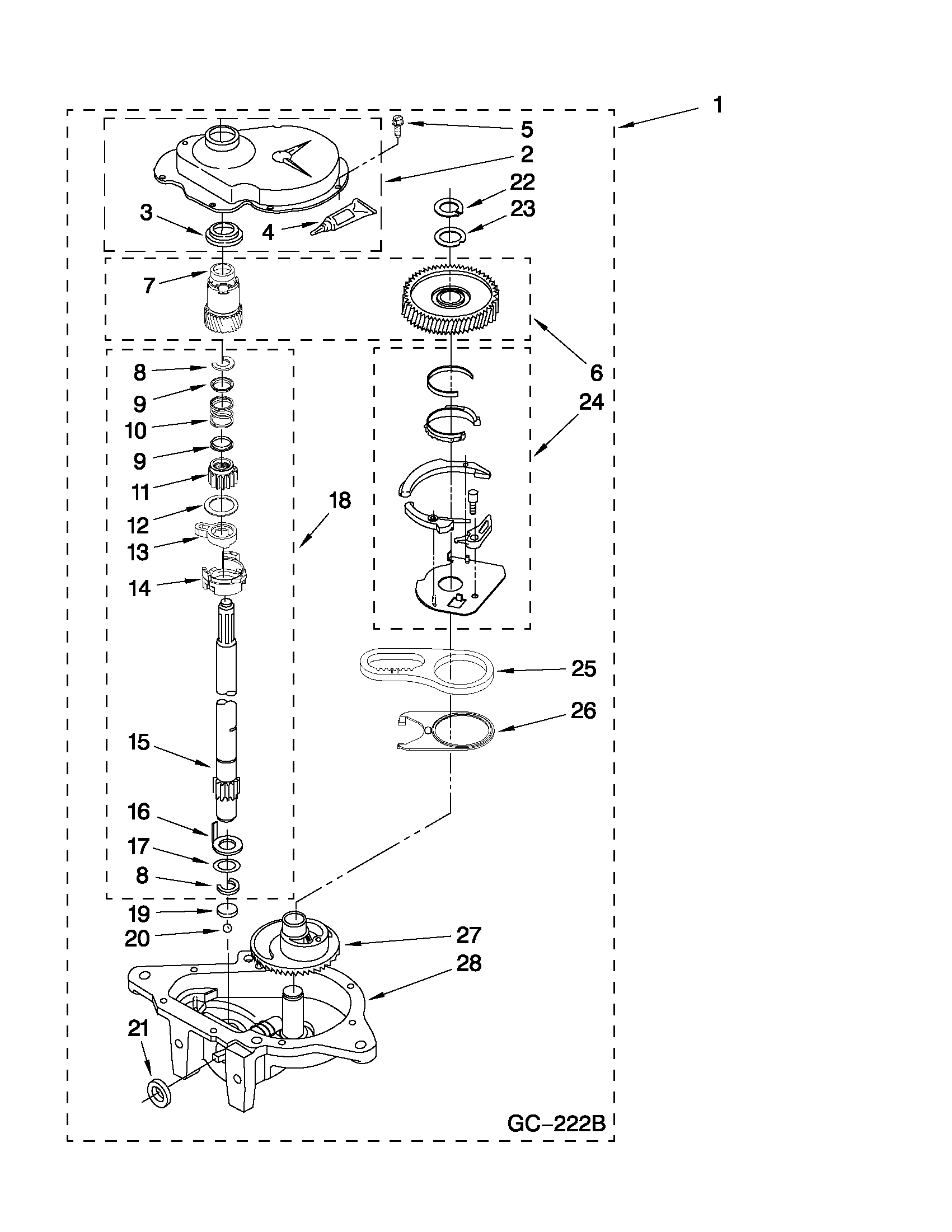 Gearcase parts