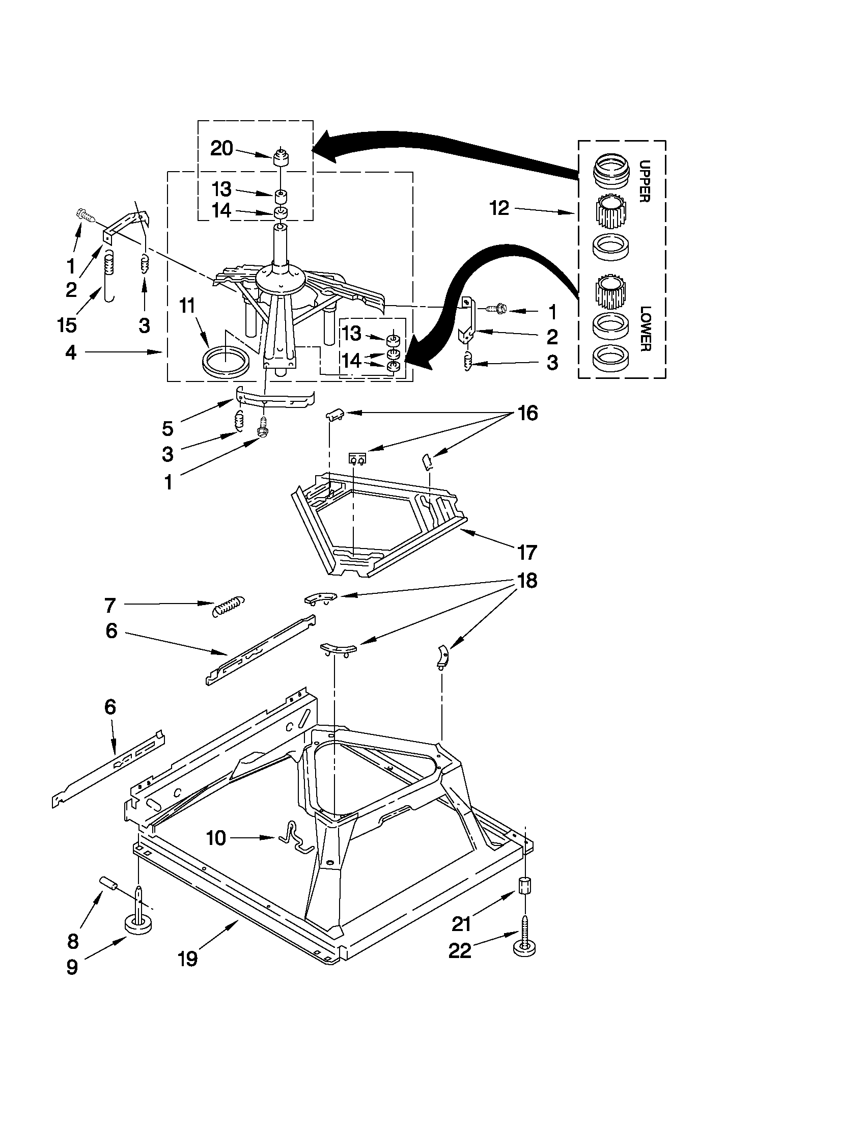 Machine base parts