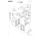 Maytag MVWC400XW3 top and cabinet parts diagram