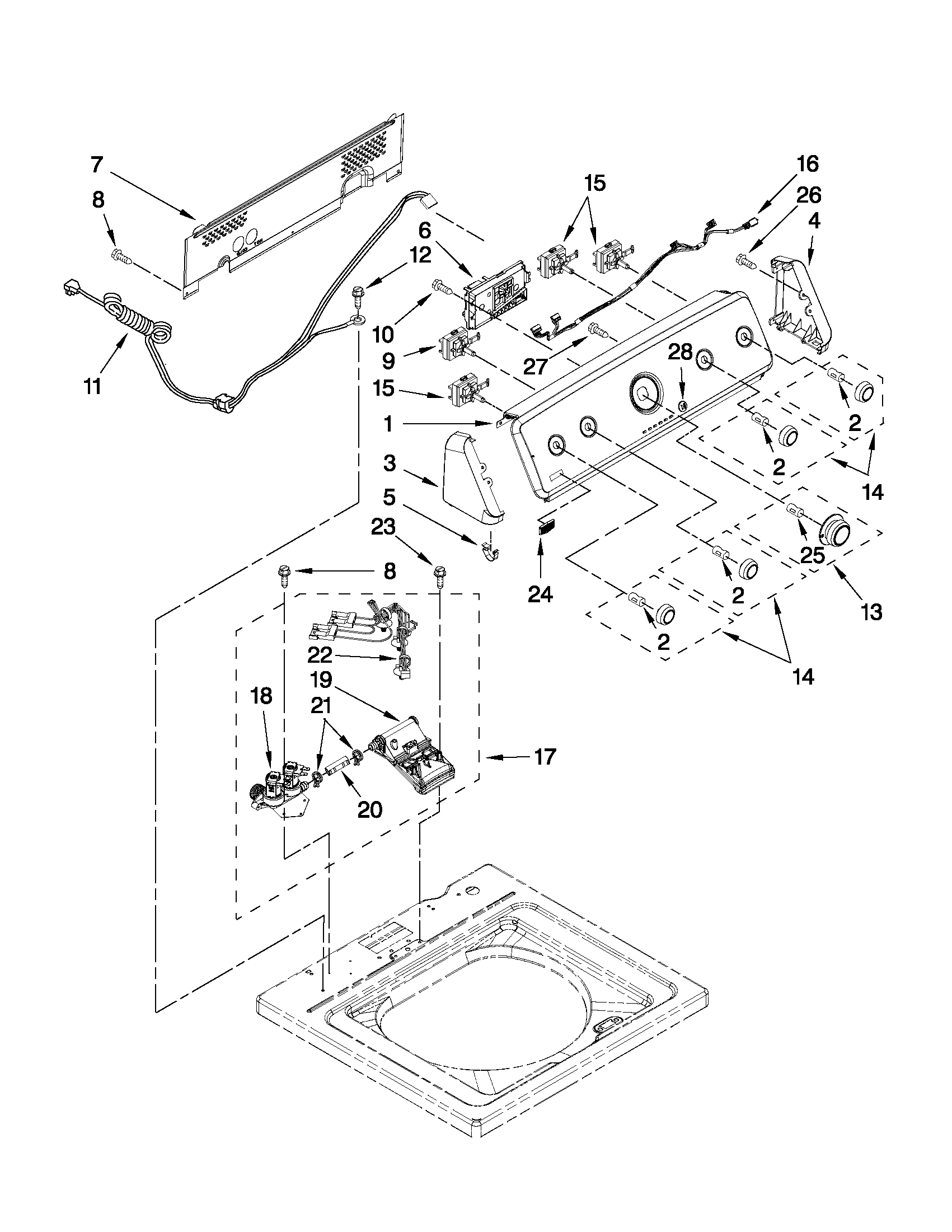 Console and water inlet parts