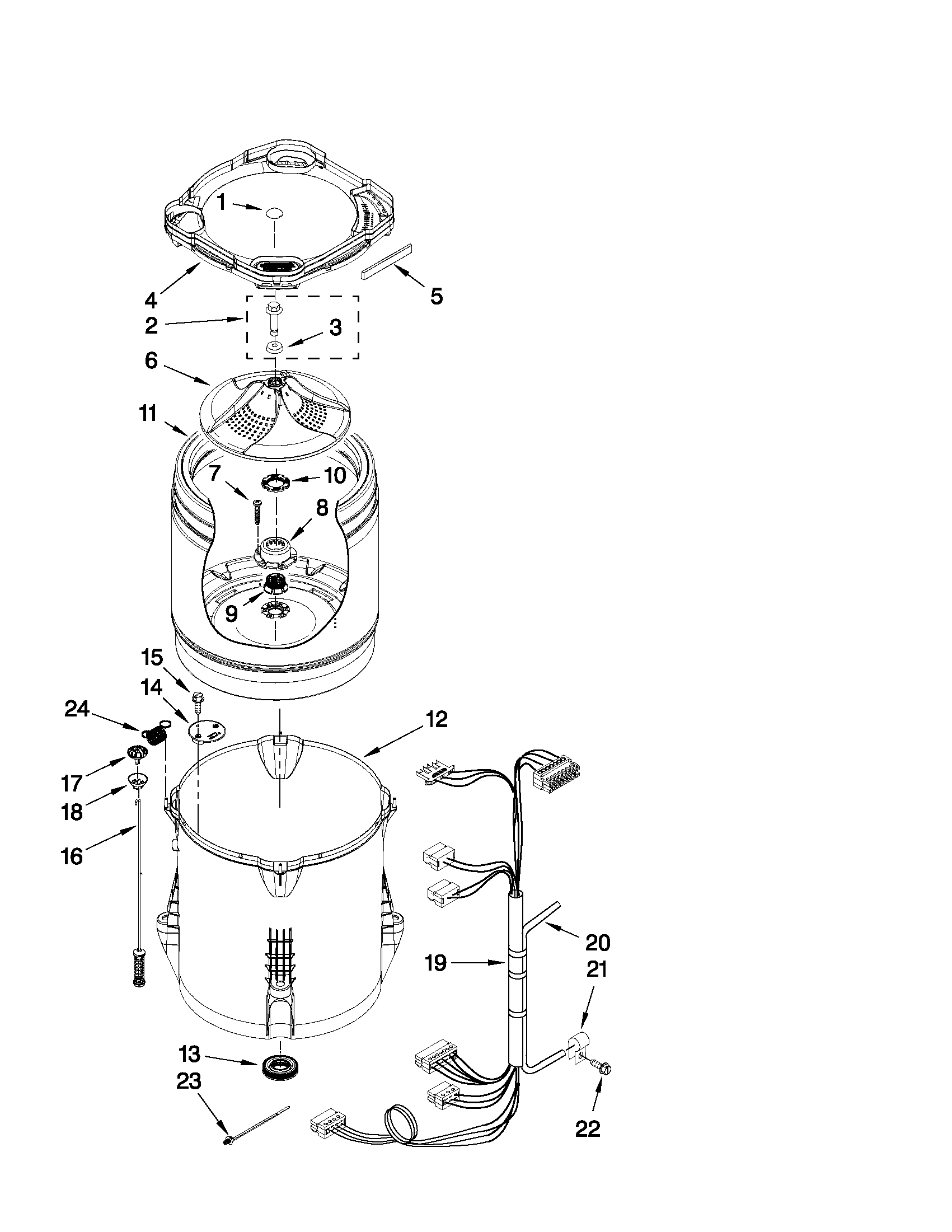 Basket and tub parts