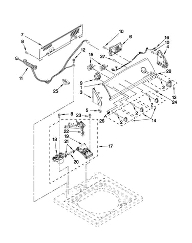 Controls and water inlet parts