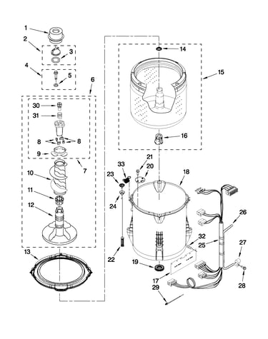 Basket and tub parts