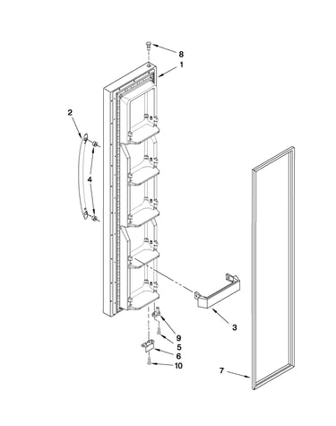 Freezer door parts