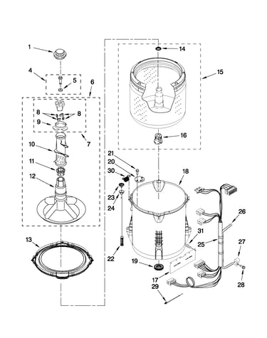 Basket and tub parts